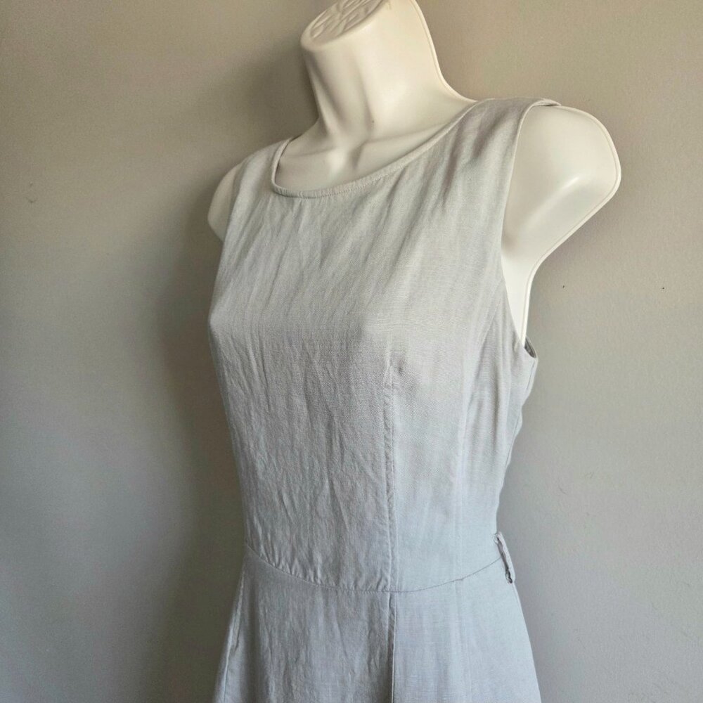 Bedo midi neutral color sleeveless dress. - Picture 2 of 10